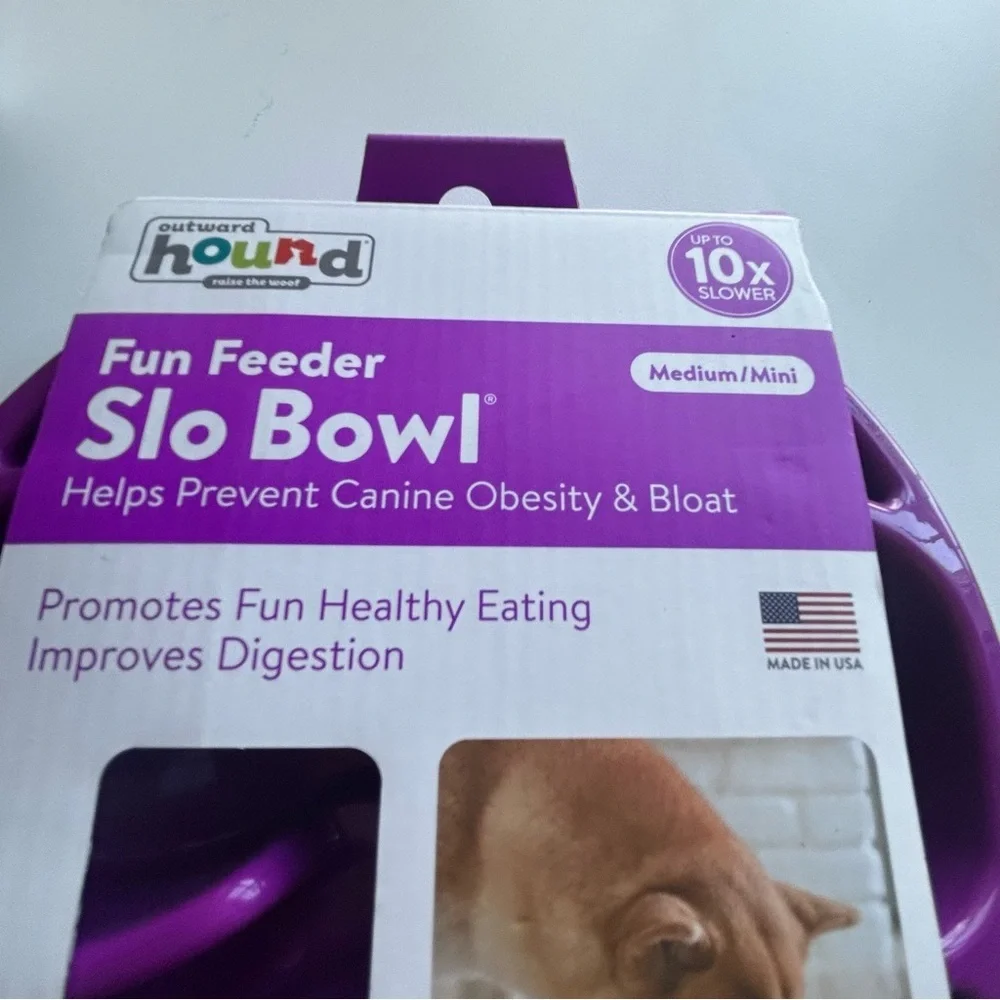 New slow feeder/puzzle bowl for dogs, medium size BPA free enrichment